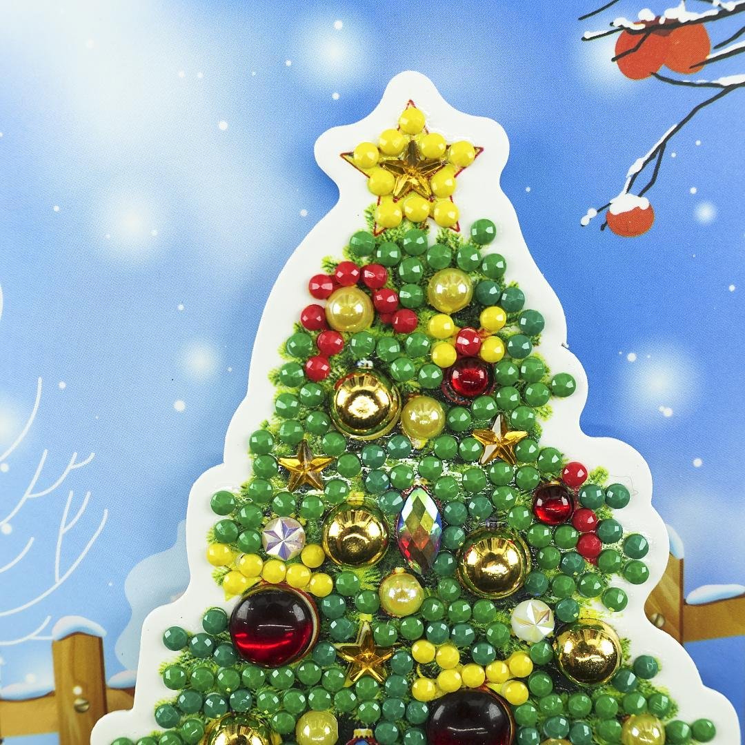 5D DIY Diamond Painting Greeting DIY Handmade Greeting Card Creative 8pcs Christmas Card