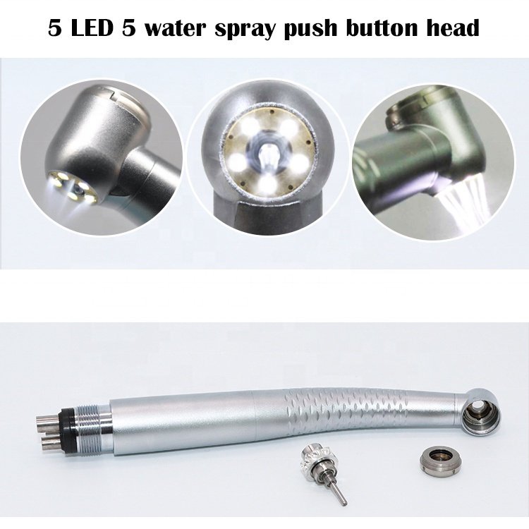 Dental highspeed handpiece 5 LED 5 Water Spray led lturbina Dental 5 led 5 sprar water highspeed handpiece turbina