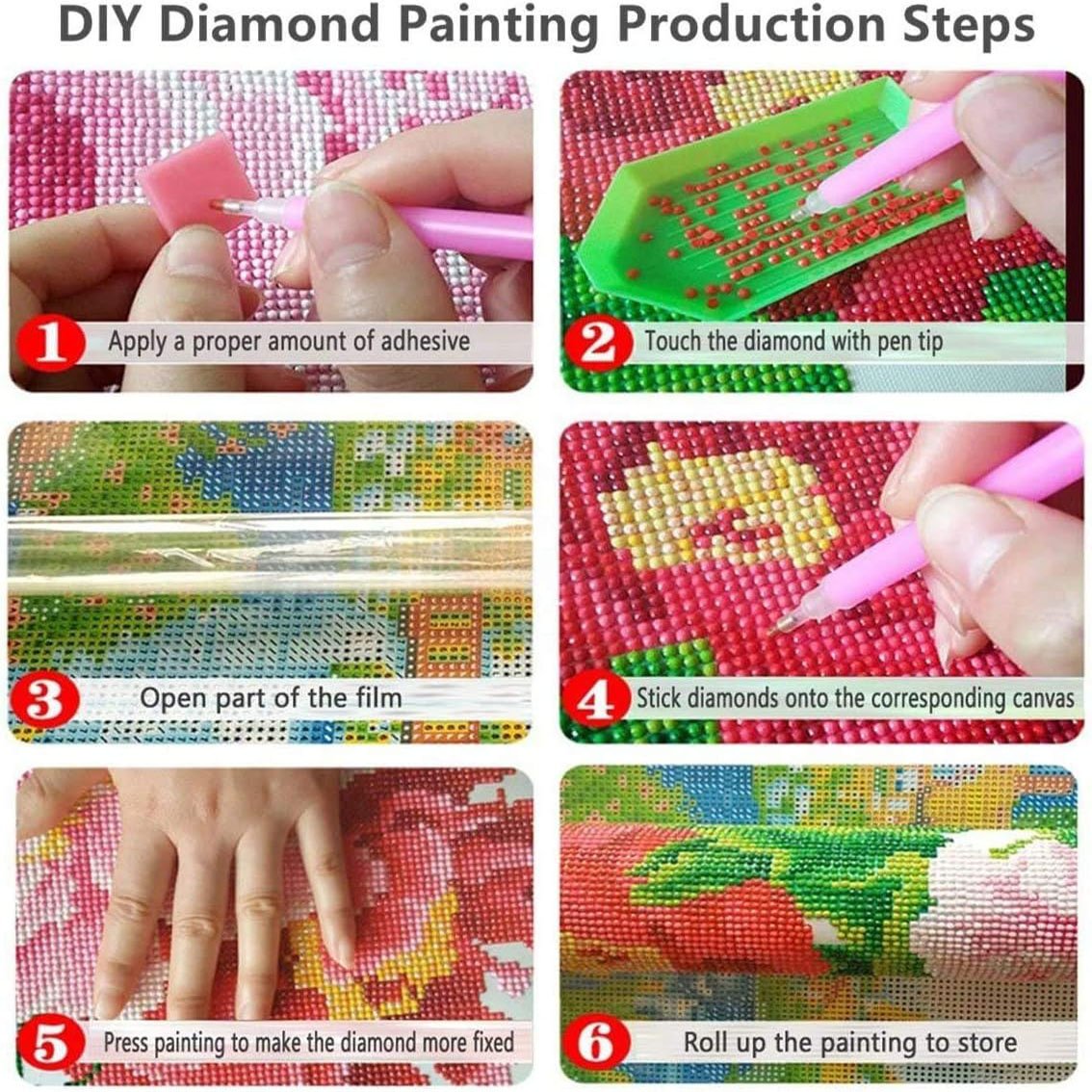 Adult Diamond Painting Kit DIY Cartoon Style Camping Site Landscape Painting Forest Wilderness Diamond Art Furniture Decoration