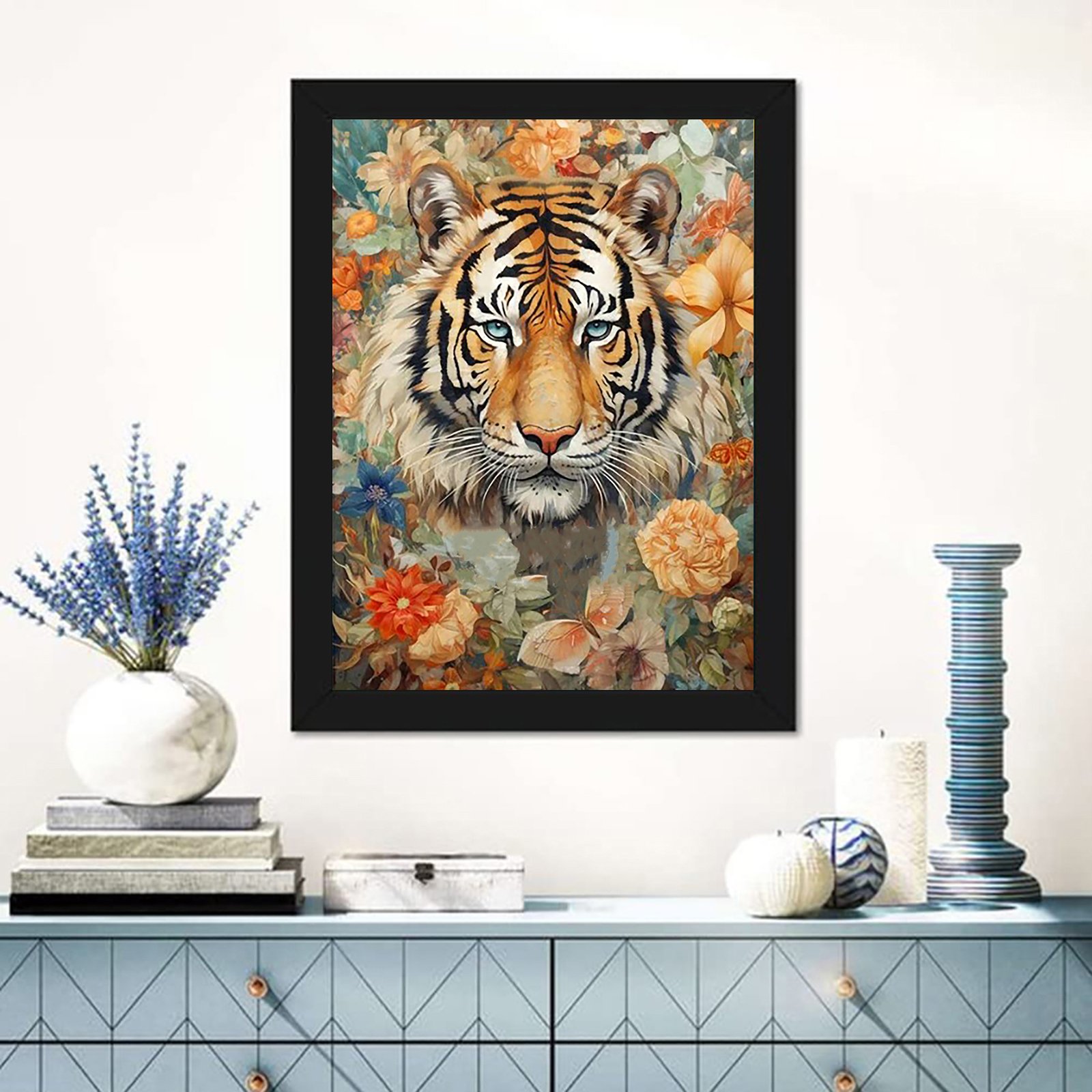 Factory Price Big Tiger Wholesale diamond painting custom canvas print diy 5d diamond painting kit