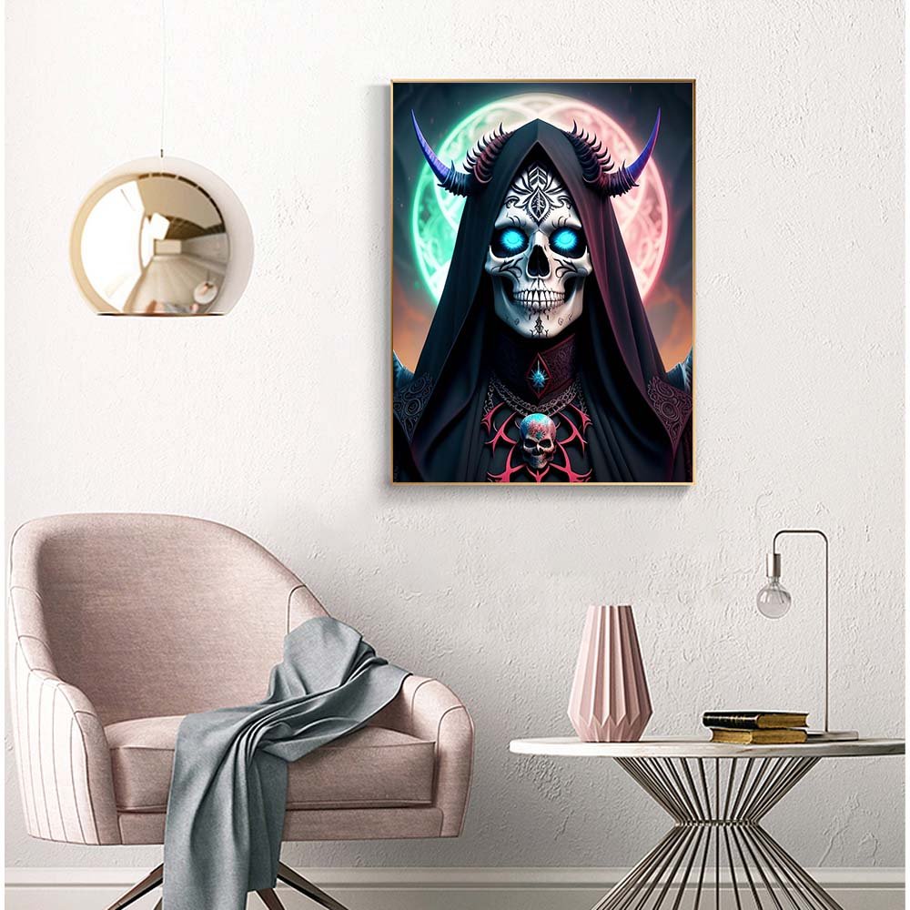 DIY Custom 30*40 5D Diamond Painting Kits Mosaic Art Halloween Gift Skeleton Characters Decorative arrangement Painting Printed