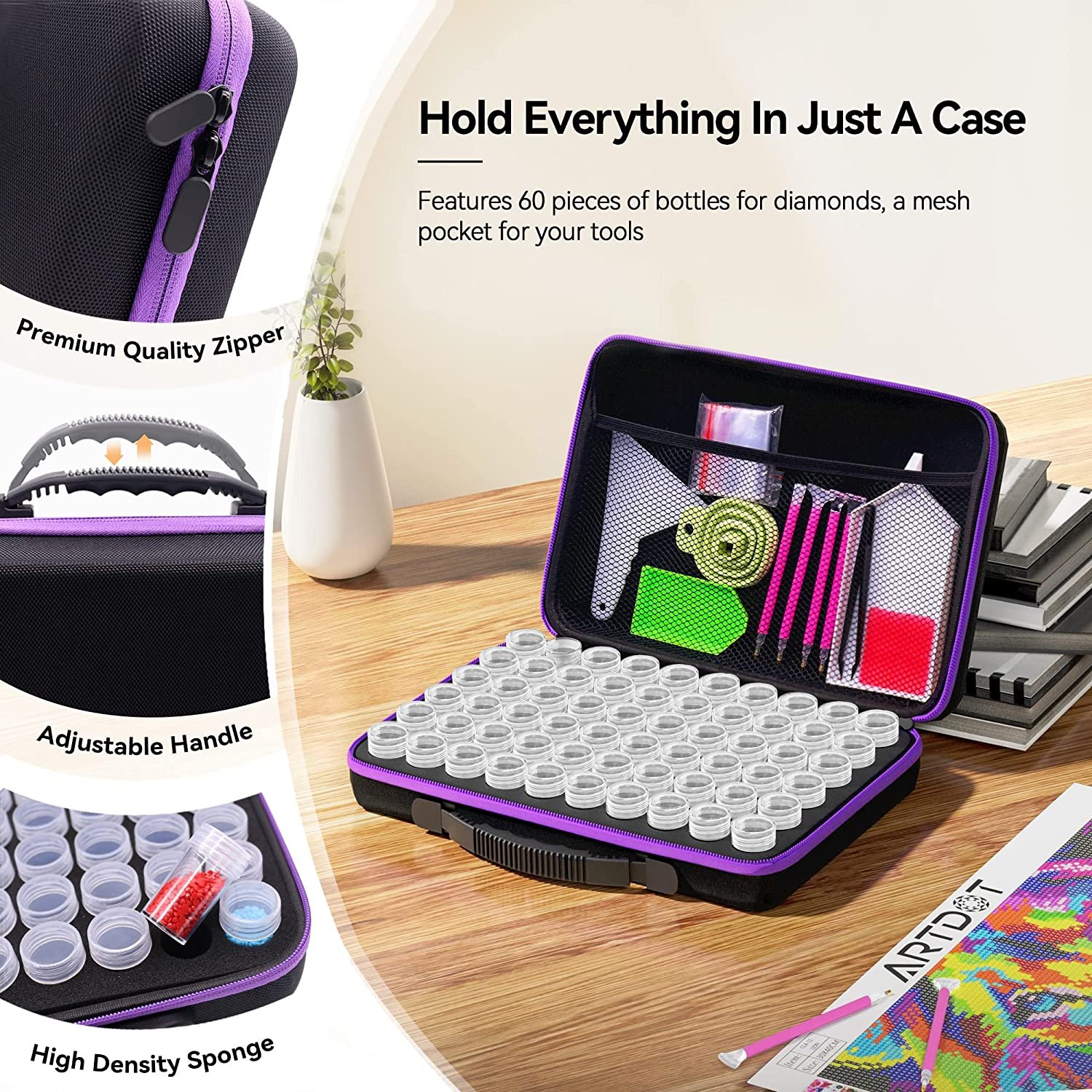 Diamond Painting Storage Glue Drill Tray accessories kits 5d diamond painting storage box cases bag Diamond Painting Tools
