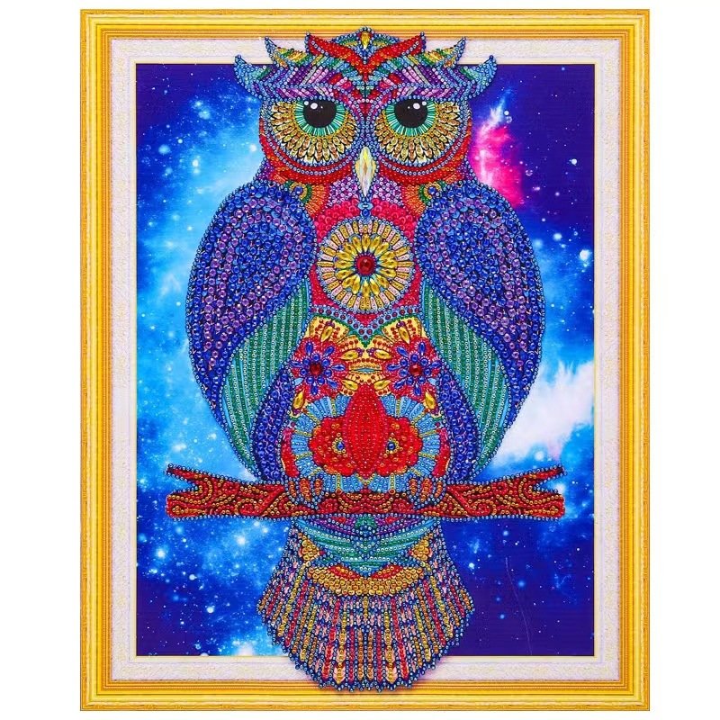 Diamond PaintingCute Owl 5D Diamond Painting Kit Print DIY adult table still life picture cartoon European-style for home use