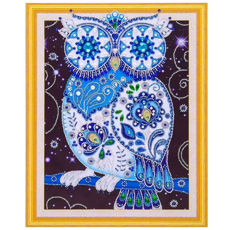 Diamond PaintingCute Owl 5D Diamond Painting Kit Print DIY adult table still life picture cartoon European-style for home use