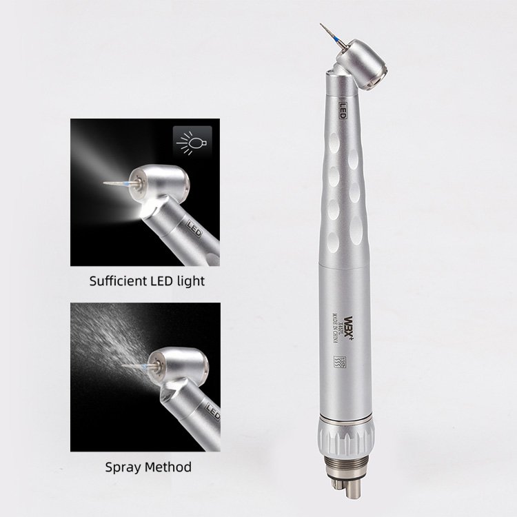 45 degree QD TYPE Dental LED surgical High Speed Fiber Optic Handpiece