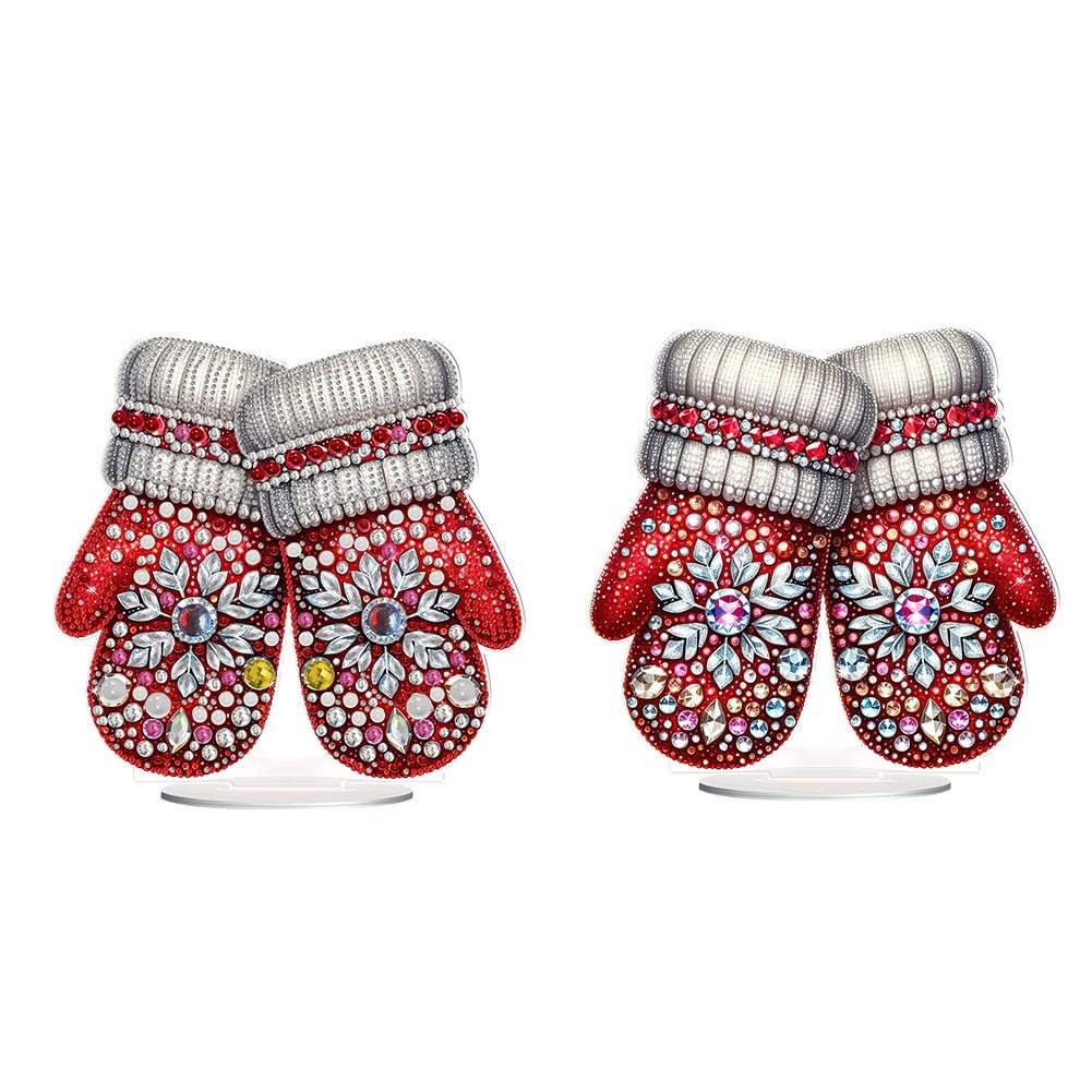Diamond Painting Christmas Gloves 5D DIY Craft Ornament