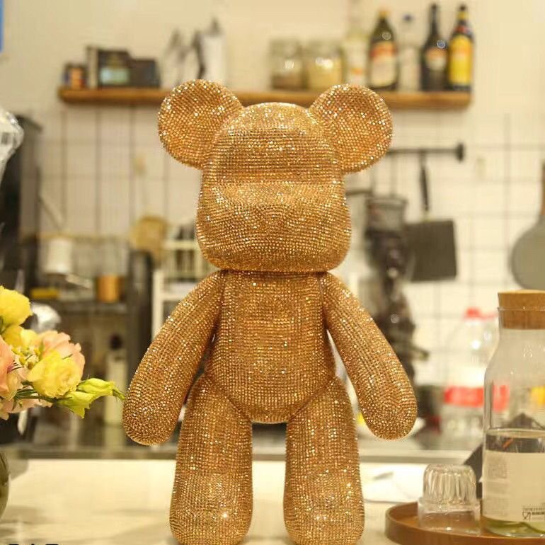 New Creative Fashionable Diamonds Painting Bears Fluid Bear Kit Stick Diamond Kids Handmade Crafts In Stock