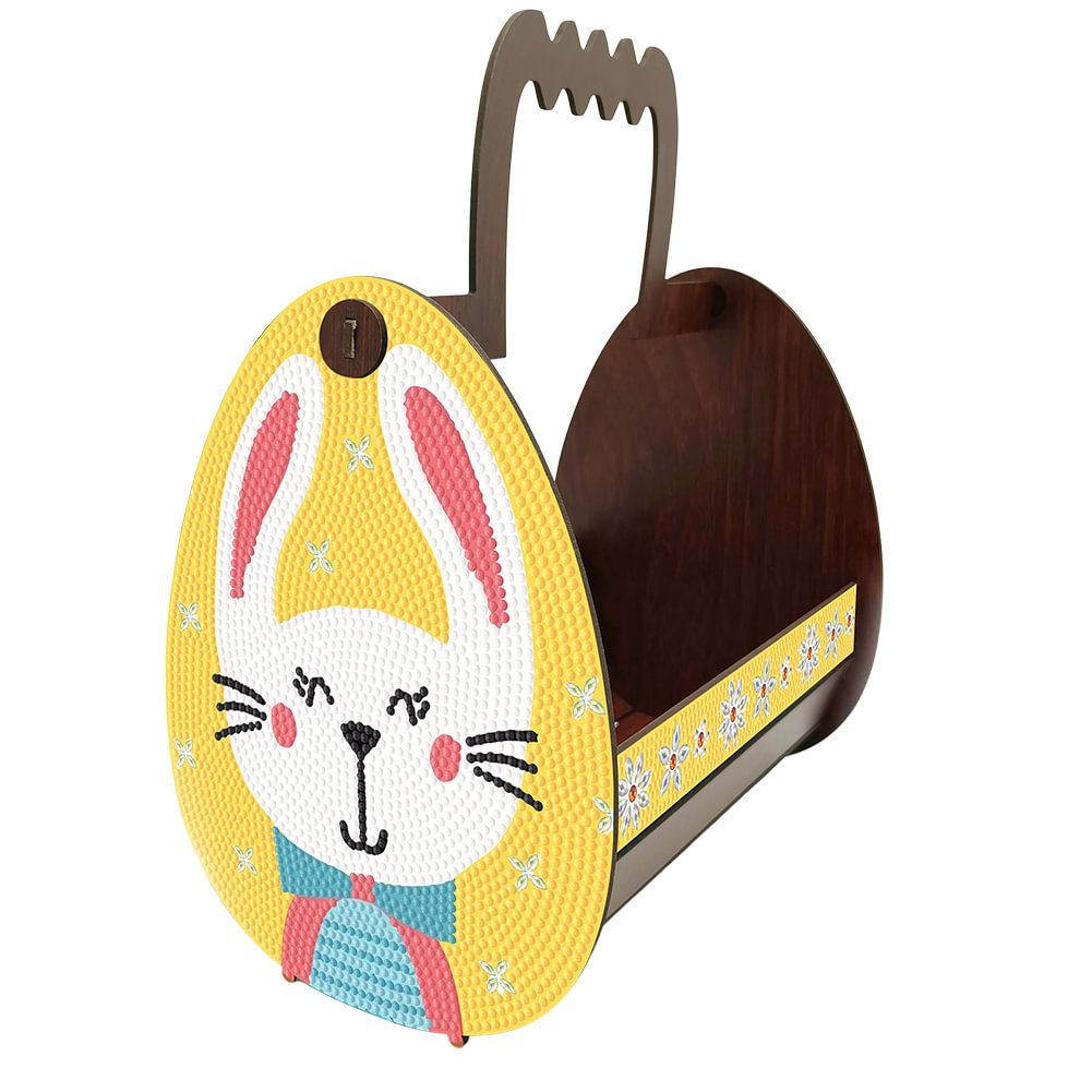 Wooden Easter Craft Egg Bunny 5D DIY Diamond Painting Craft Storage Box
