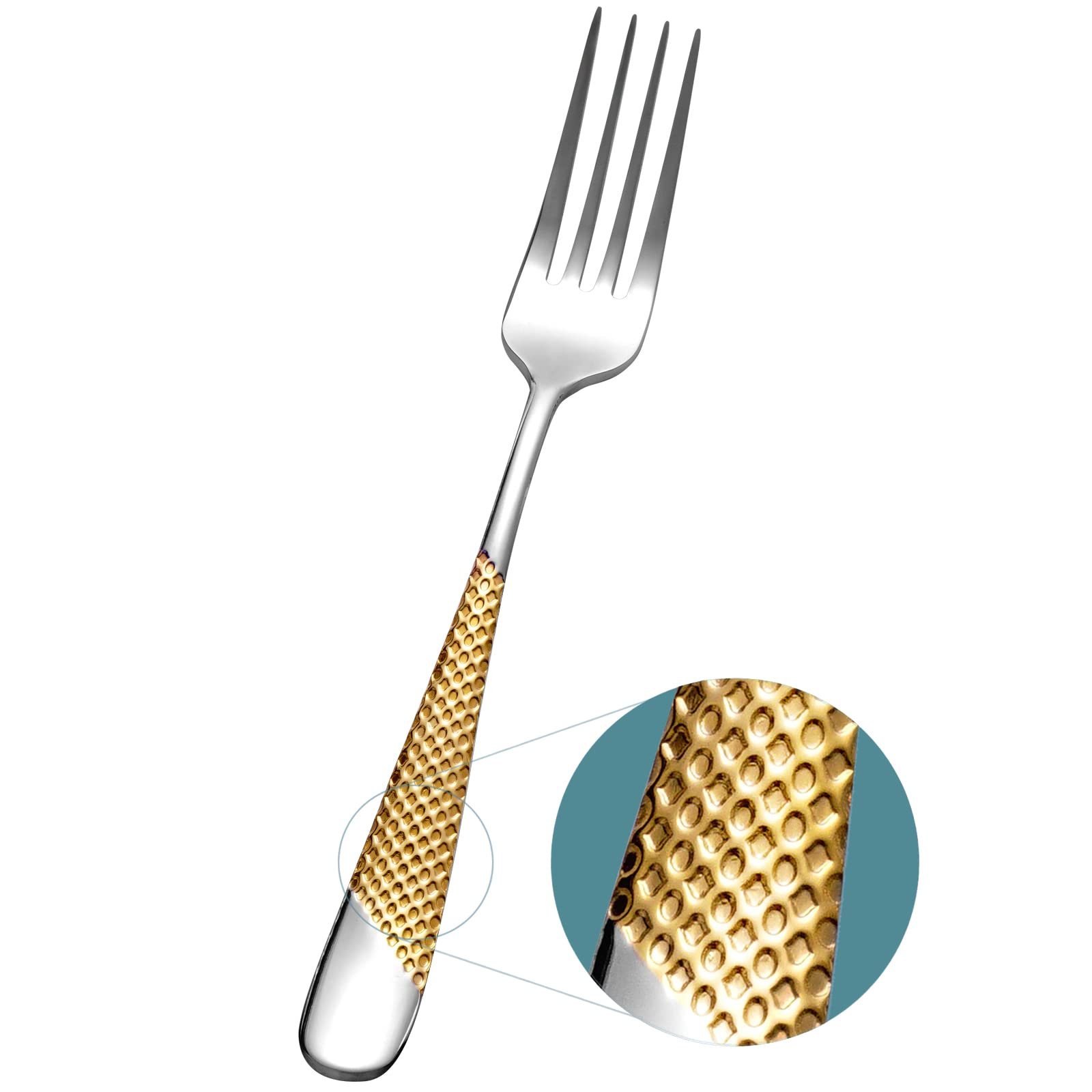 Morden Style Wedding Set Hair Fork Coffee Spoons Stainless And Gold Metal Cutlery
