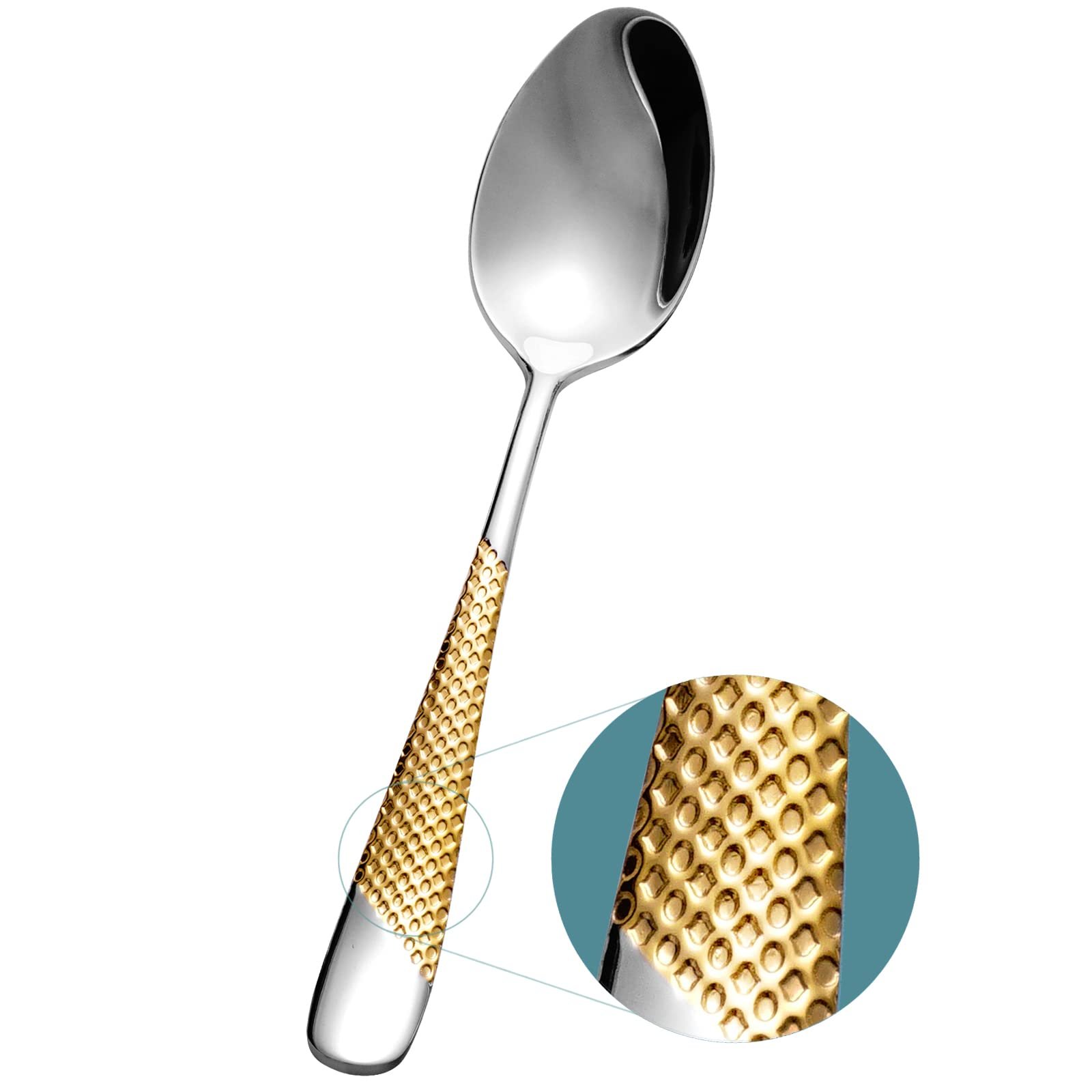 Morden Style Wedding Set Hair Fork Coffee Spoons Stainless And Gold Metal Cutlery