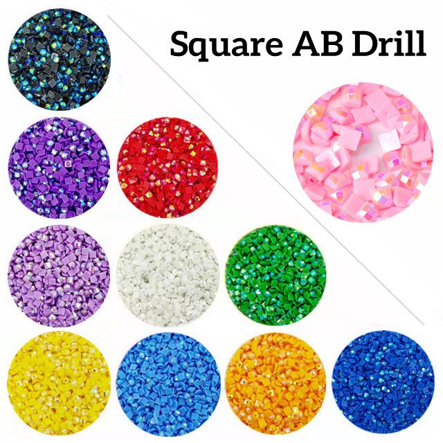 Wholesale ab diamond painting stone kits diy diamond painting accessory round / square crafts resin drills round diamond tools