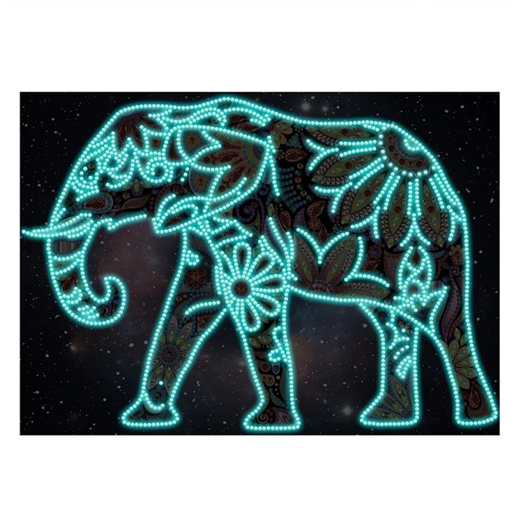 Custom Luminous Elephant Diamond Painting DIY 5D Diamond Painting Kits