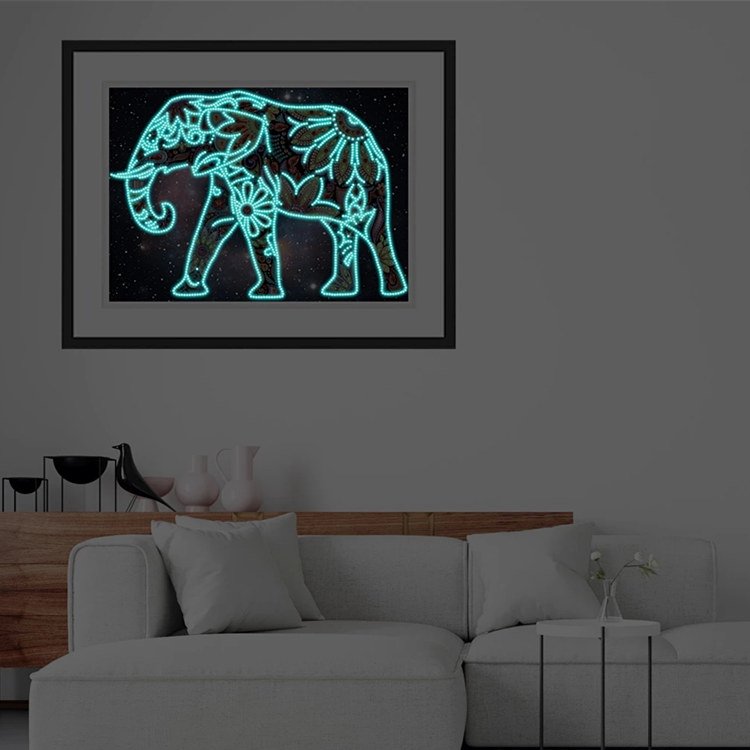 Custom Luminous Elephant Diamond Painting DIY 5D Diamond Painting Kits