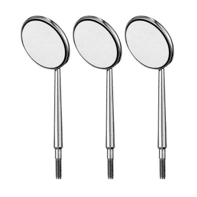 Hot Sale Wholesale Stainless Steel Double Sided Mouth Mirrors #4 / Rhodium Front Surface Rust-Free Cleaning Filing Equipment