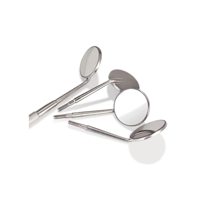 Hot Sale Wholesale Stainless Steel Double Sided Mouth Mirrors #4 / Rhodium Front Surface Rust-Free Cleaning Filing Equipment