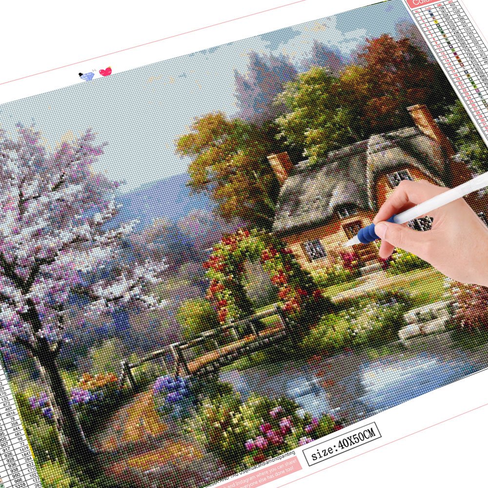 New Arrival 5d Diamond Art Painting Kits Landscape Wholesale Diamond Mosaic Full House Craft Gifts Modern Fashion