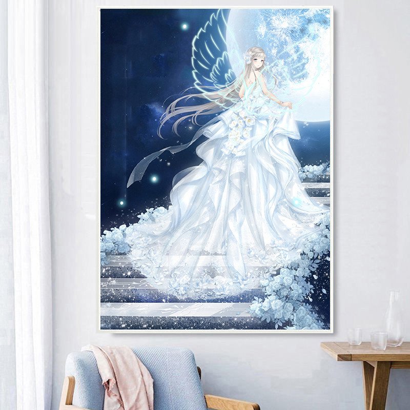 Fairy Christmas DIY 5D Diamond Painting Set Full Drill round Embroidery Mosaic for Living Room Canvas Poster Decor