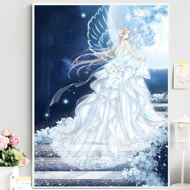 Fairy Christmas DIY 5D Diamond Painting Set Full Drill round Embroidery Mosaic for Living Room Canvas Poster Decor