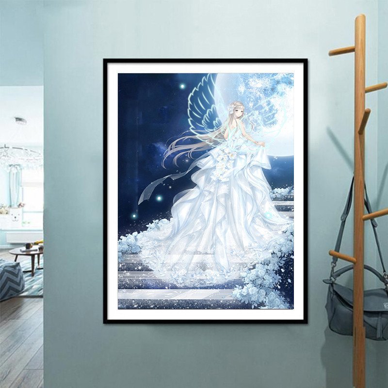 Fairy Christmas DIY 5D Diamond Painting Set Full Drill round Embroidery Mosaic for Living Room Canvas Poster Decor