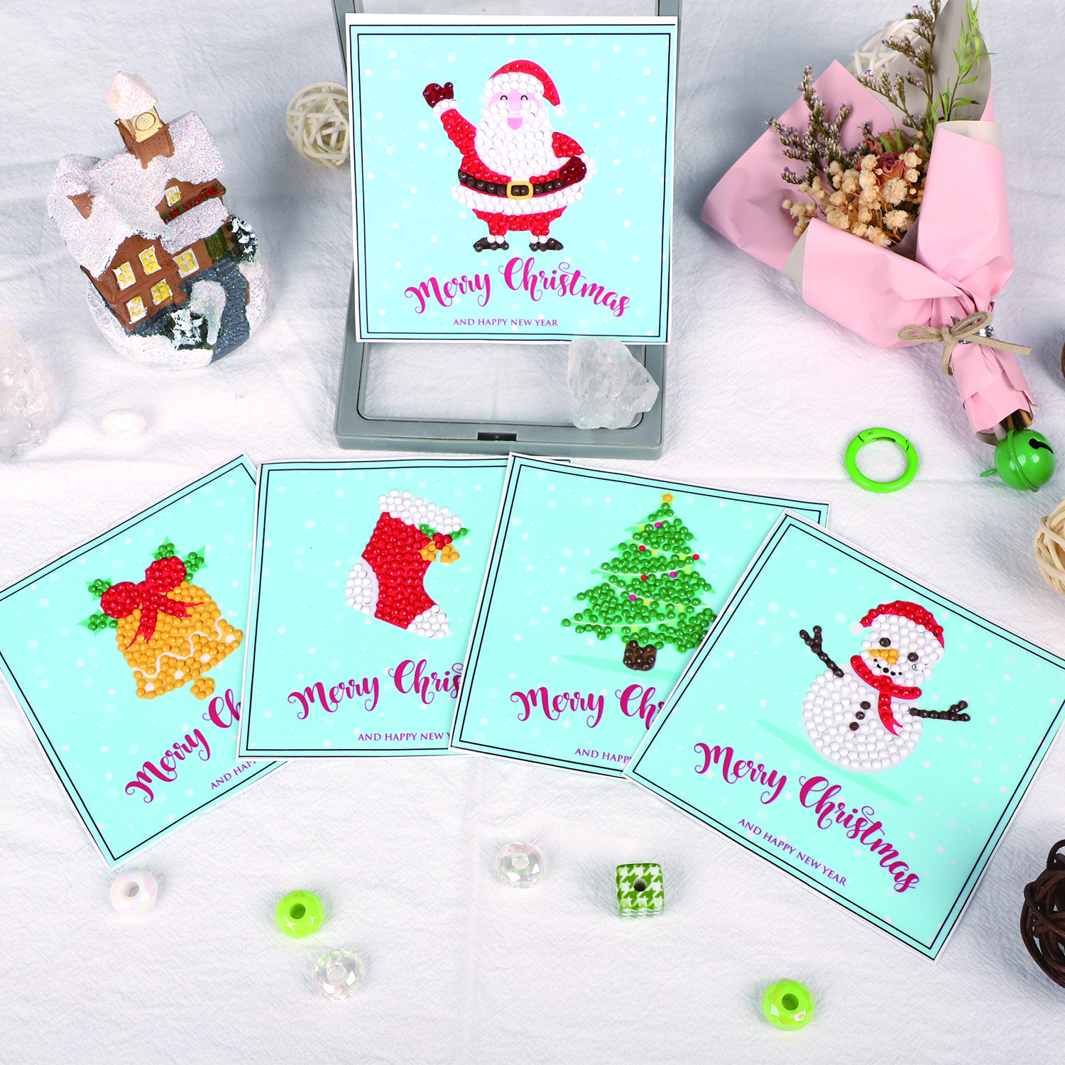 2023 Hot Sales DIY Christmas toy Full Diamond sticker painting kits Handmade Sticker