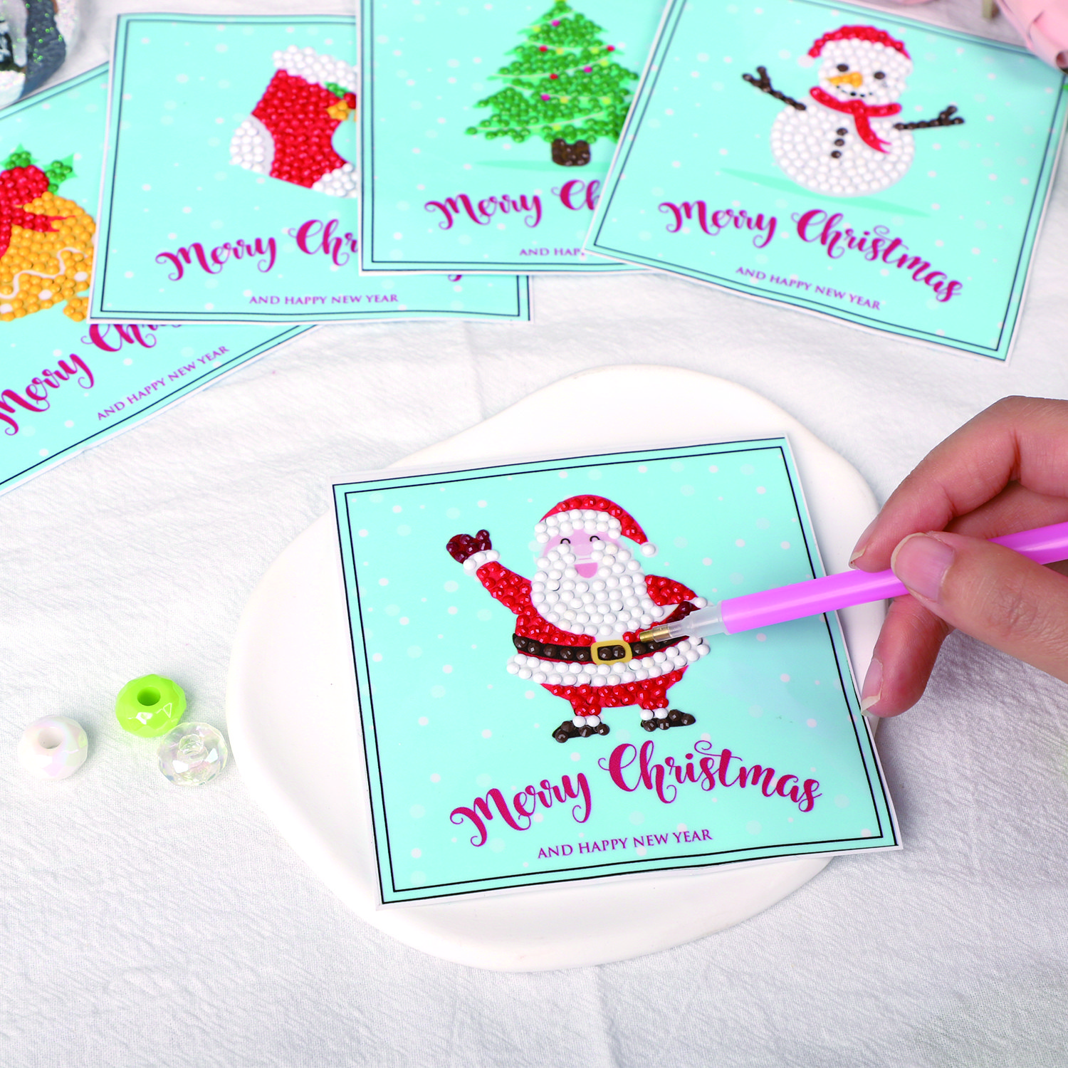 2023 Hot Sales DIY Christmas toy Full Diamond sticker painting kits Handmade Sticker