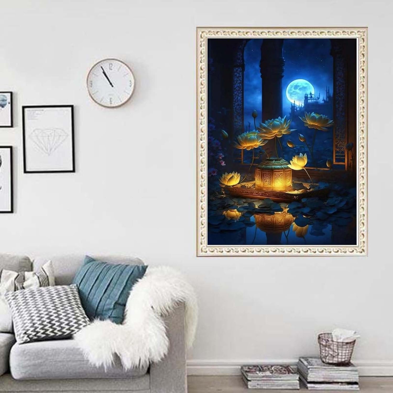 Lotus Wish Box Adult Diamond Art Set 5D Diamond Lotus Painting Set DIY Round Diamond Painting Decoration paintings and wall arts