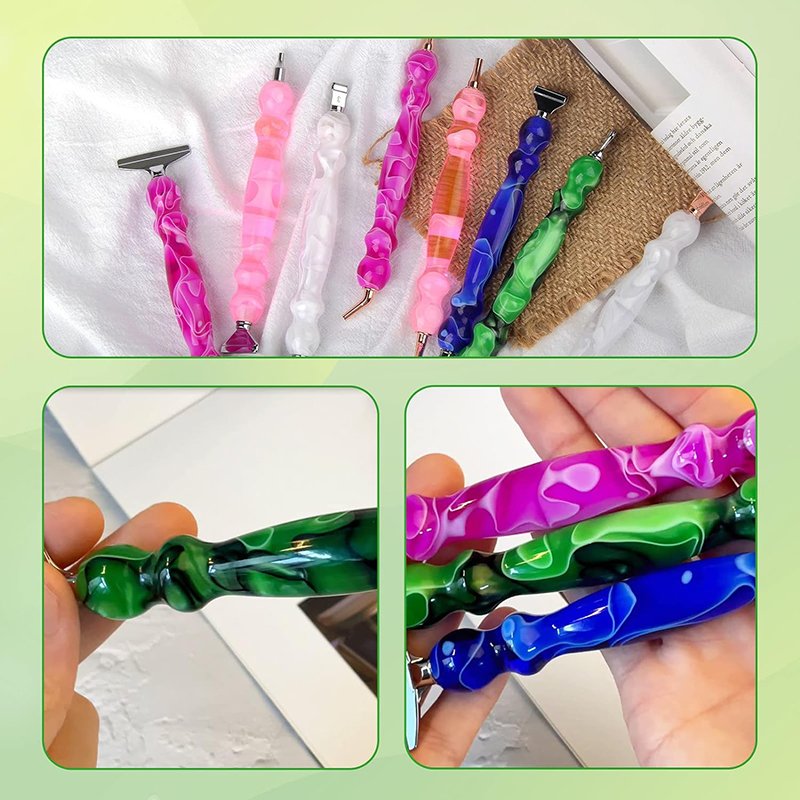 Modern DIY Diamond Painting Resin Tool Dispensing Pen Wholesale Accessories for Wall Decoration round Tray for Home Use