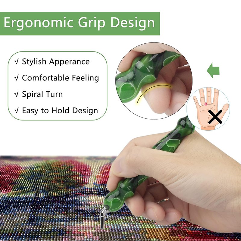 Modern DIY Diamond Painting Resin Tool Dispensing Pen Wholesale Accessories for Wall Decoration round Tray for Home Use