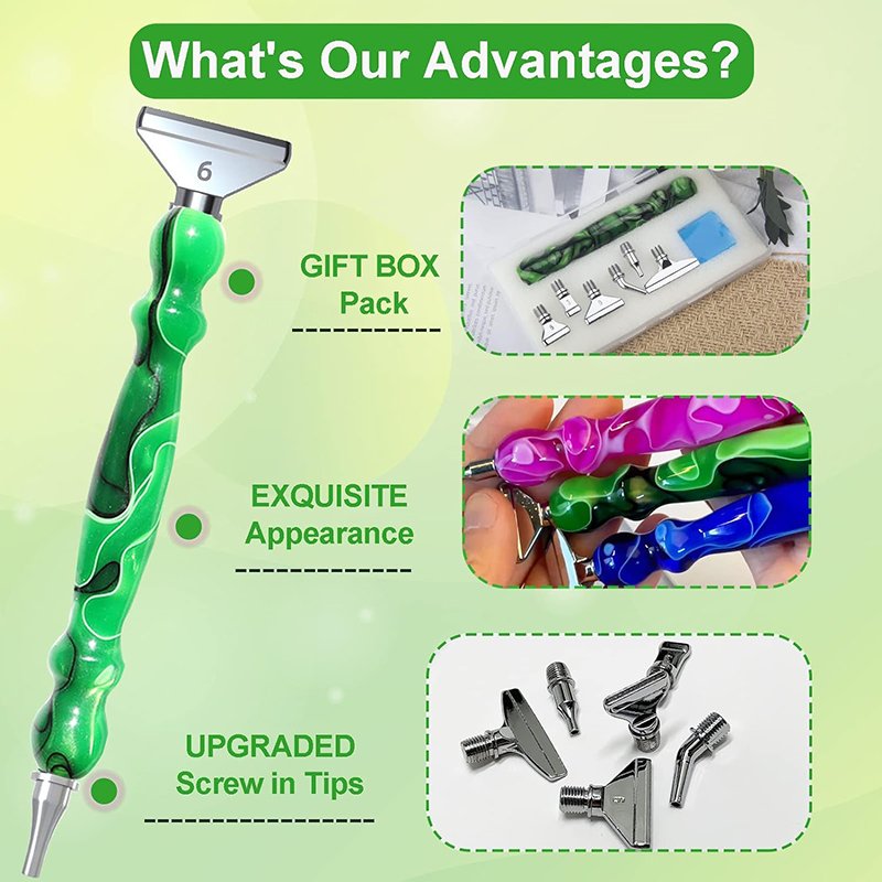 Modern DIY Diamond Painting Resin Tool Dispensing Pen Wholesale Accessories for Wall Decoration round Tray for Home Use