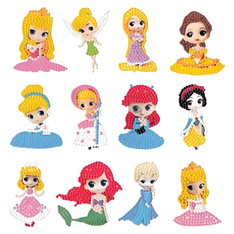 Cartoon Stickers Diamond Painting Kits for Kids Angel Princess Sticker DIY Diamond Painting Stickers Paster Child Puzzle Gift