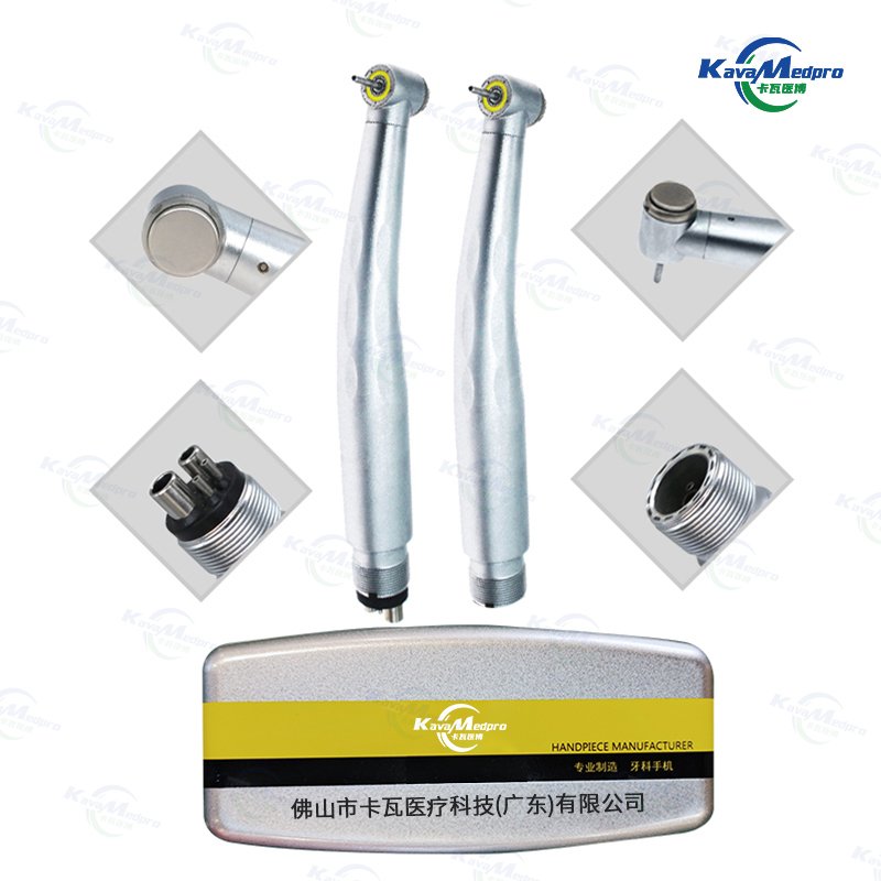 Factory wholesale Shadowless Dental E-Generator 5 Ring LED Push Button High Speed Handpiece For Dentist Equipment Dentistry