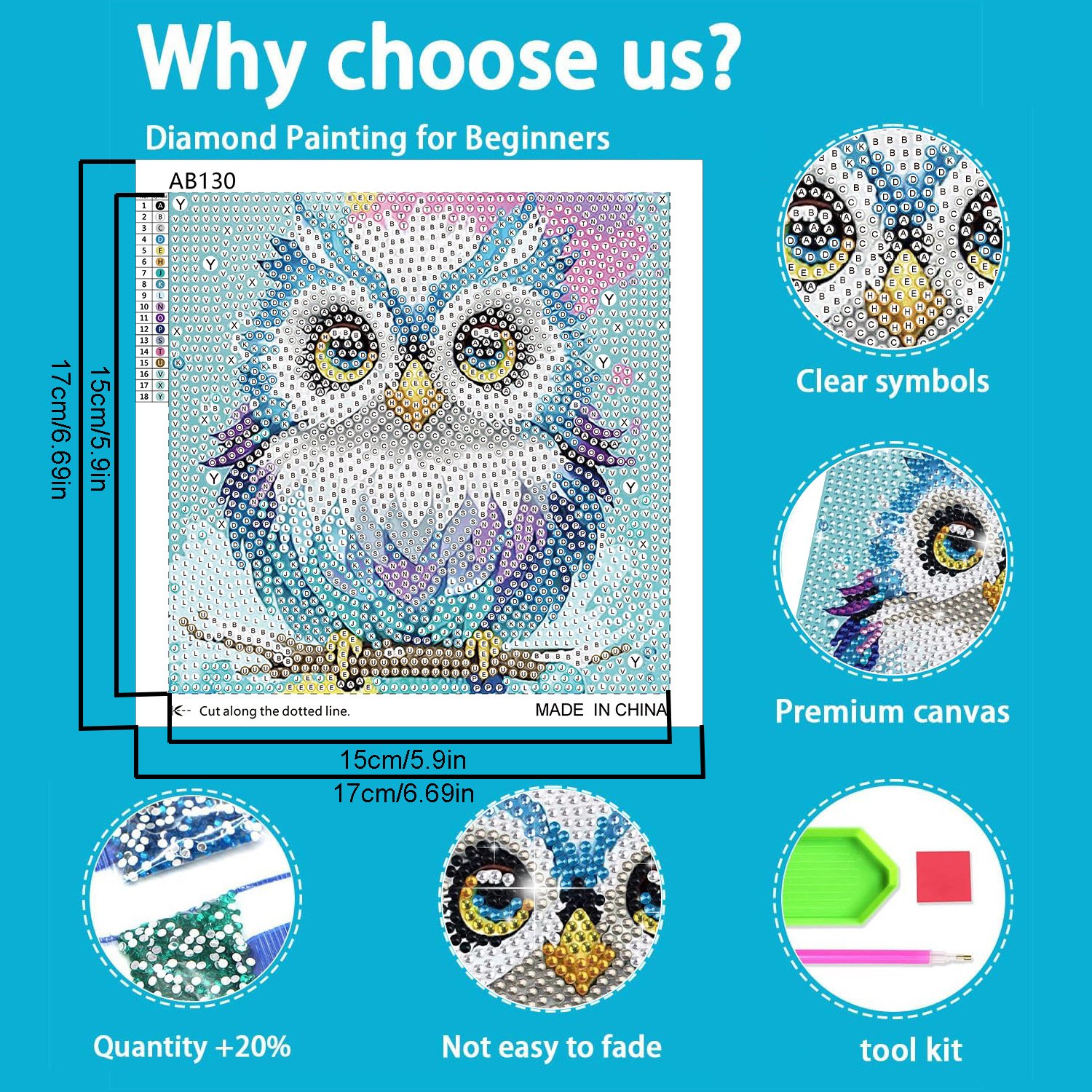 Wholesale Wall Art Canvas Painting Diamond Mosaic with Frame Kids Anime 5D Diamond Painting Kits