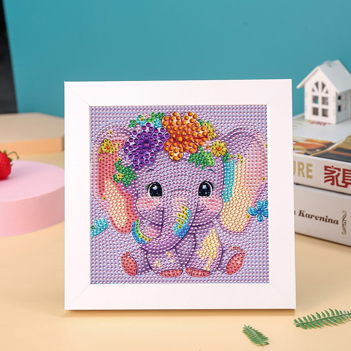 Wholesale Wall Art Canvas Painting Diamond Mosaic with Frame Kids Anime 5D Diamond Painting Kits