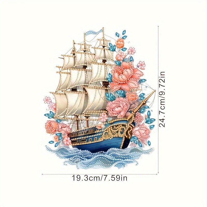Hot selling new diamond painting desktop decoration DIY sailboat home exquisite decoration crafts