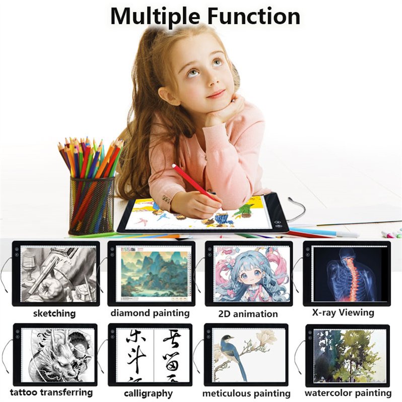 Touch Button Aquarellieren Acrylic Architectural Children Level Portable Light Up Drawing Copying Board Led Tracing Light Pad
