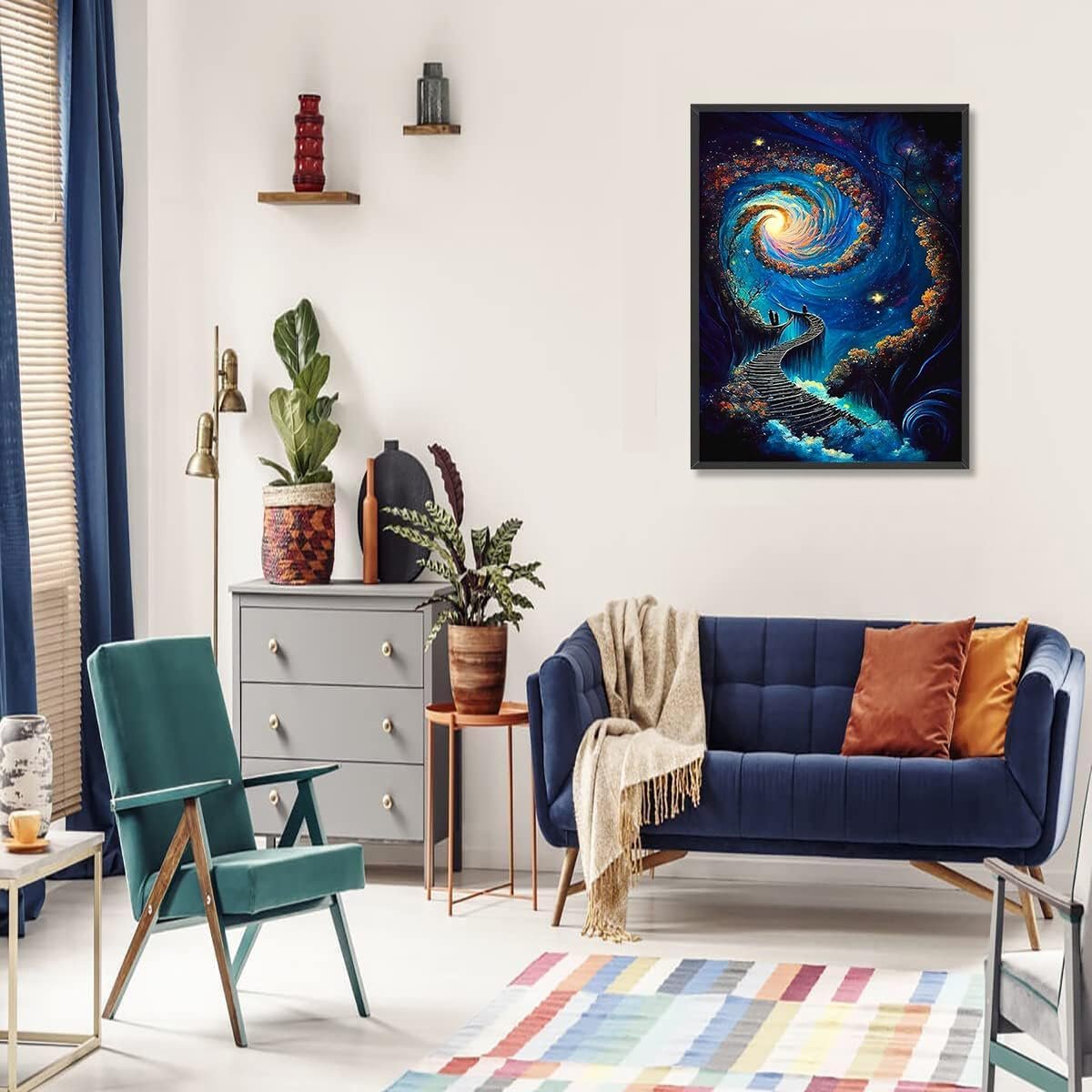 Adult Starry Sky Diamond Painting Set DIY5D Starry Sky Diamond Painting Abstract Landscape Art Set Home Wall Decoration Gift