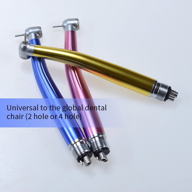 Cheaper Push Button 2 holes or 4 holes Colorful Turbine High Speed Against Electric Dental Angle Handpiece