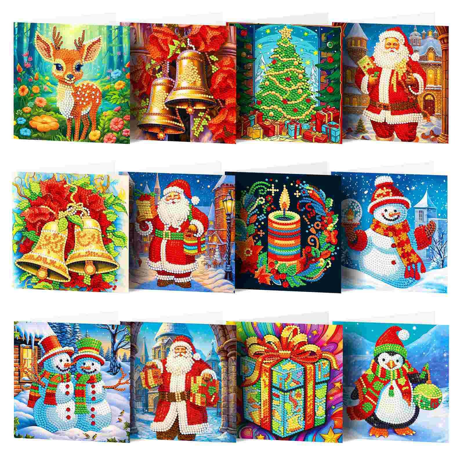 LS 5D DIY Diamond Painting card kit Christmas Blessing Card birthday daily greeting cards child gift Handmade festival Gift