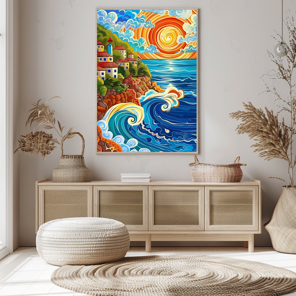 COOLEVE 5D DIY Diamond Art Mosaic Kit Classic American Full Drill Landscape Flower Animal Portrait Home Wall Decoration Box