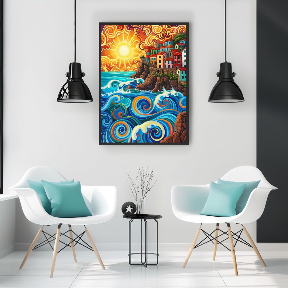 COOLEVE 5D DIY Diamond Art Mosaic Kit Classic American Full Drill Landscape Flower Animal Portrait Home Wall Decoration Box