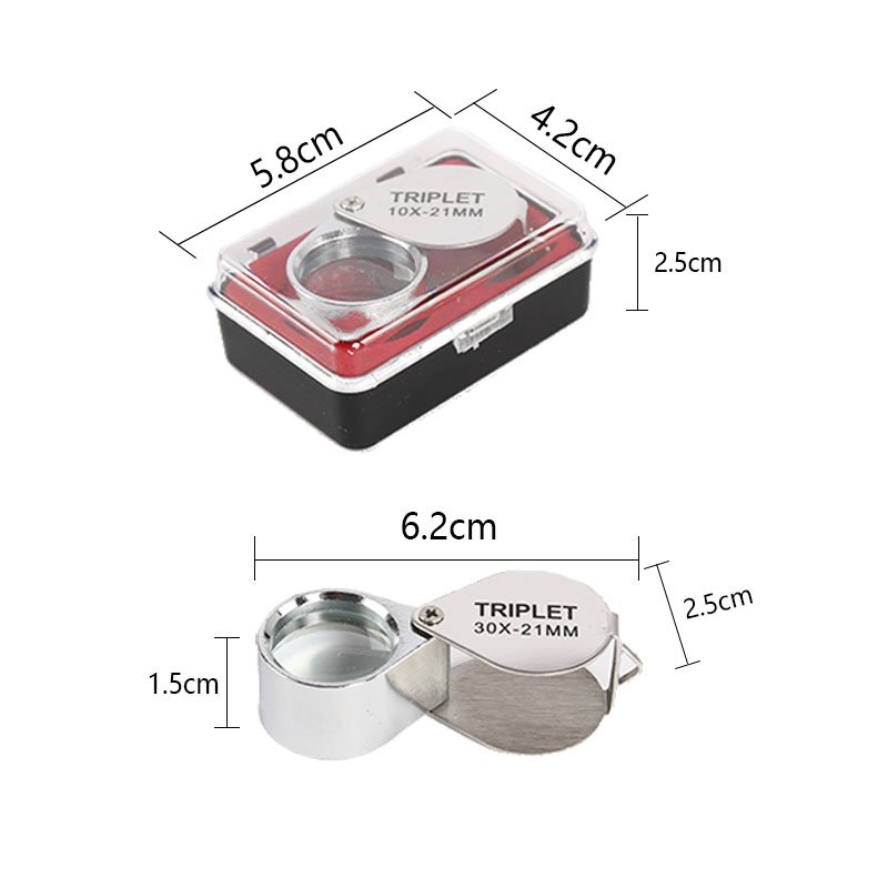 Portable Folding Jewelry Loupe 30X 20X 10X Magnifying Glass DIY Diamond Painting Tools Diamonds Jewelry Magnifier