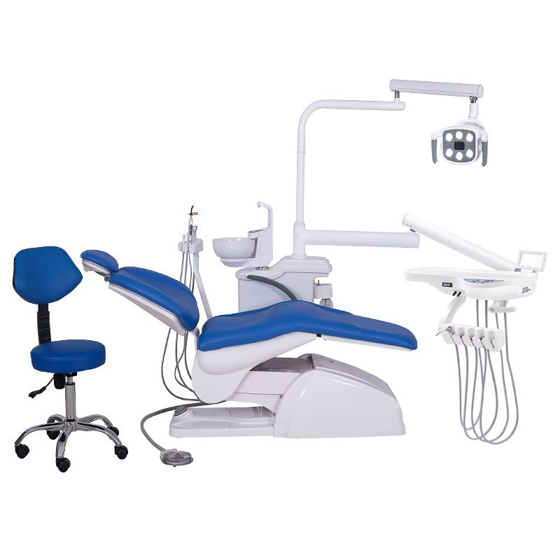 Promotion dental chair and dental unit full set with woodpecker N2 scaler handpiece,compressor,intraoral camera,curing light