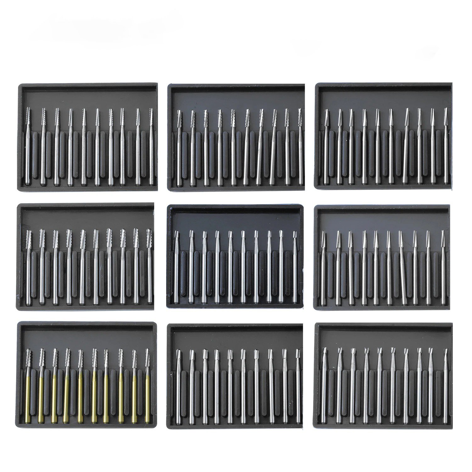 10Pcs/Box Dia 1.6mm Tungsten Steel Bur FG Carbide Dental Burs For High Speed Handpiece