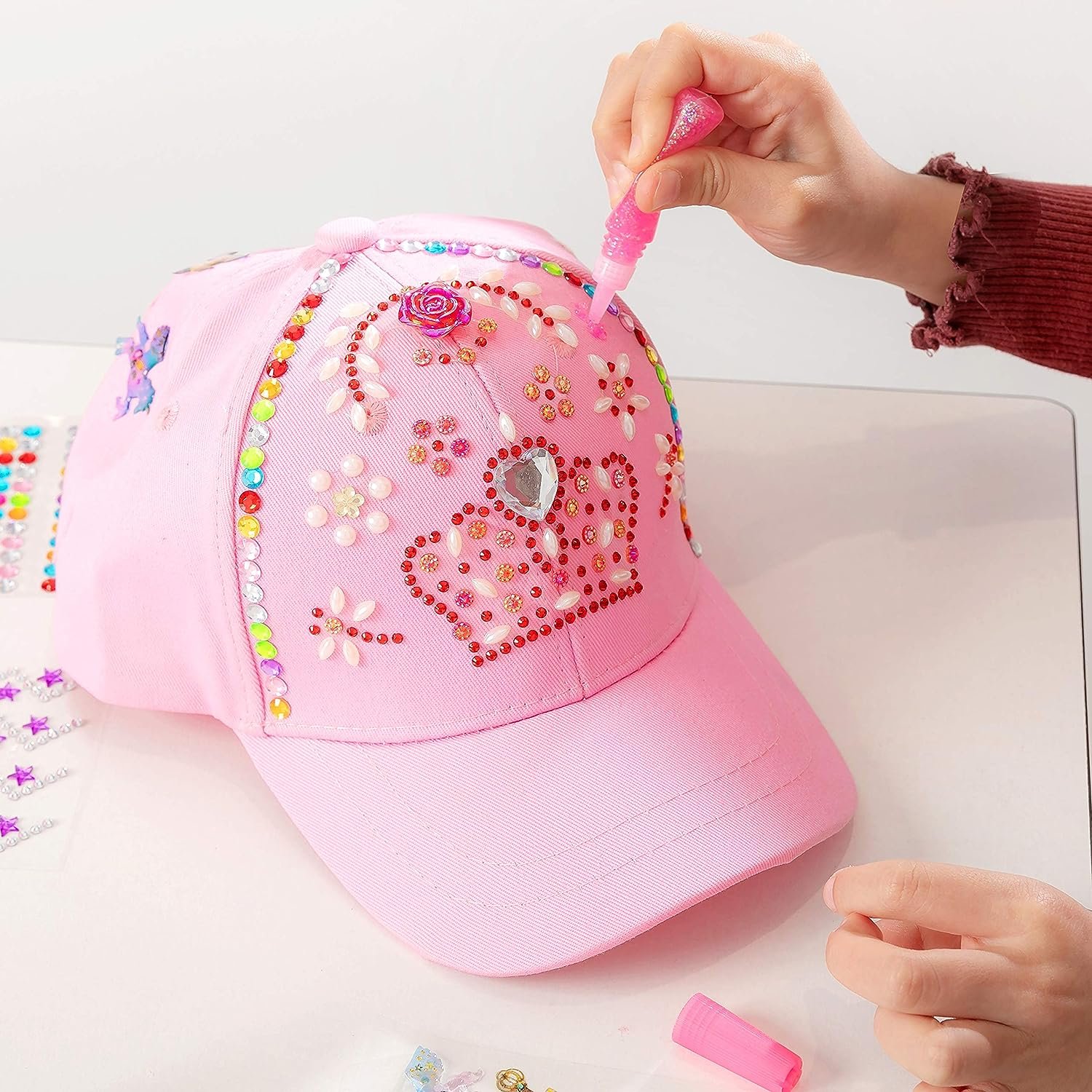 New Designs Creative DIY Diamond Painting Hat for Kids Funny Children Creative Diamond Art Craft Kits