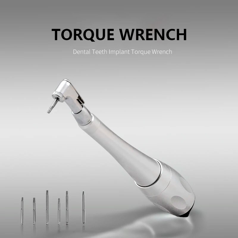 JOSOI Dental Universal Implant Torque With 16PCS ScrewDrivers Wrench Latch Head Handpiece 7 Torque Levels Dentistry Repair Tool
