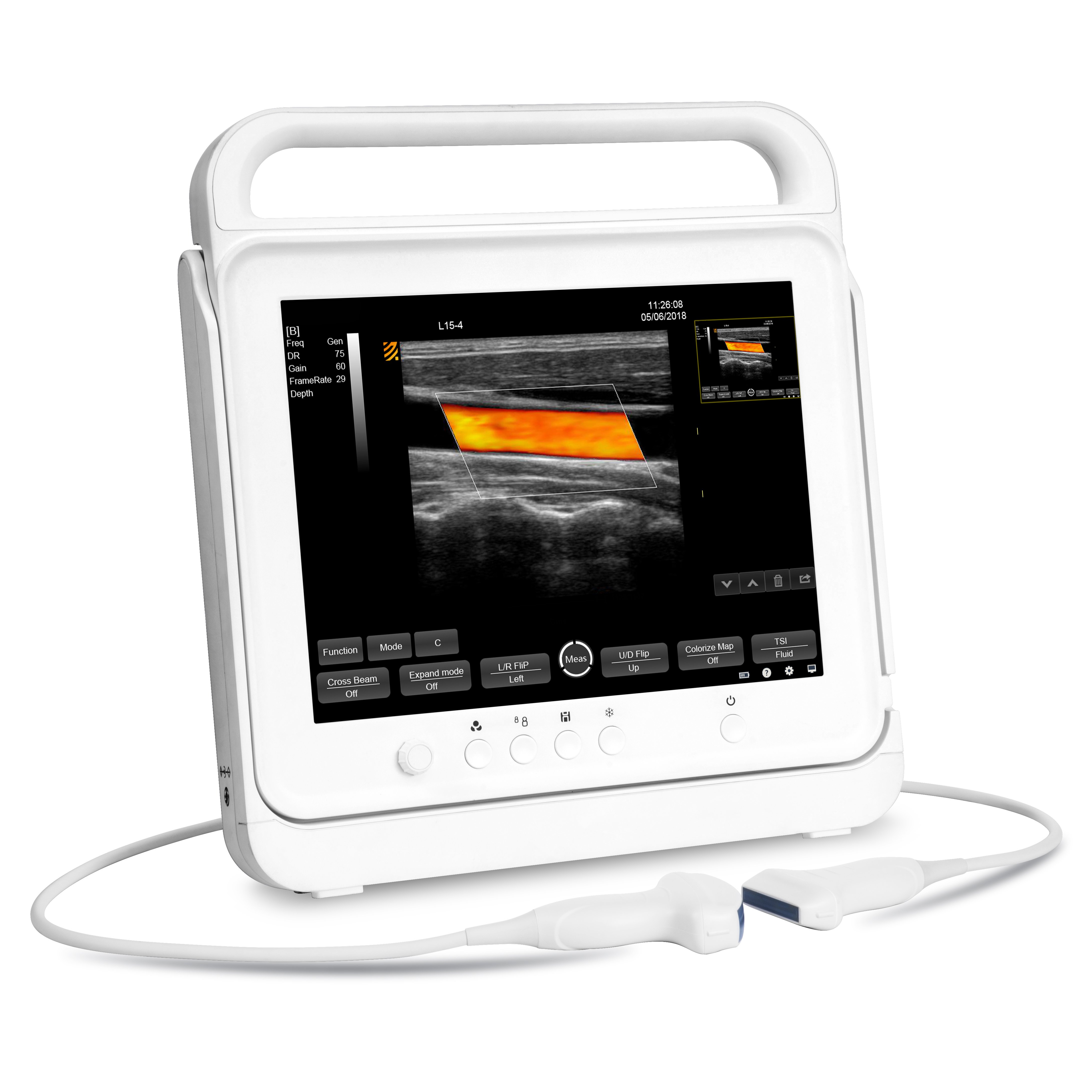 PT50 Portable Full Touch Screen Color Doppler B/W System Ultrasound Medical Veterinary Portable Laptop Style Ultrasound Scanner