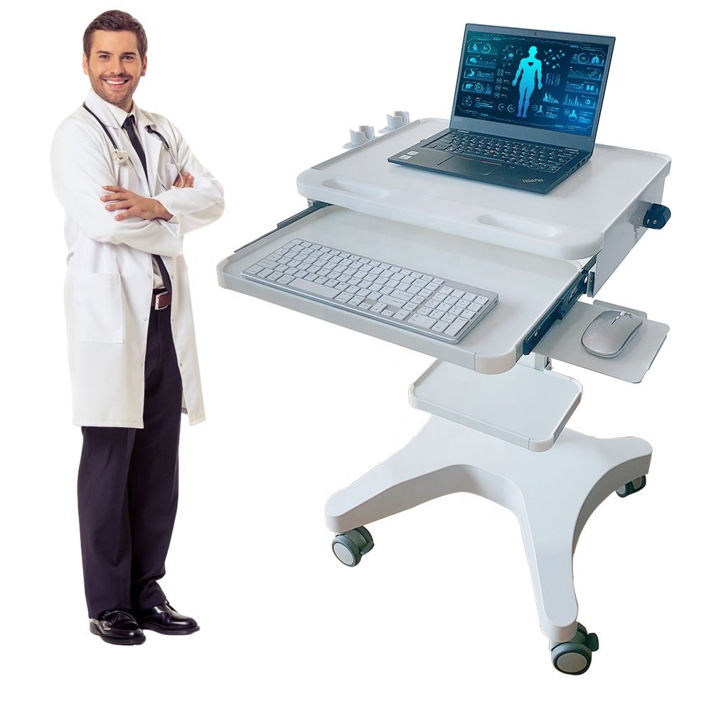 Liakymo Good Quality Hospital Height Adjustable ABS Ultrasound Instrument Trolley for Hospital Clinic