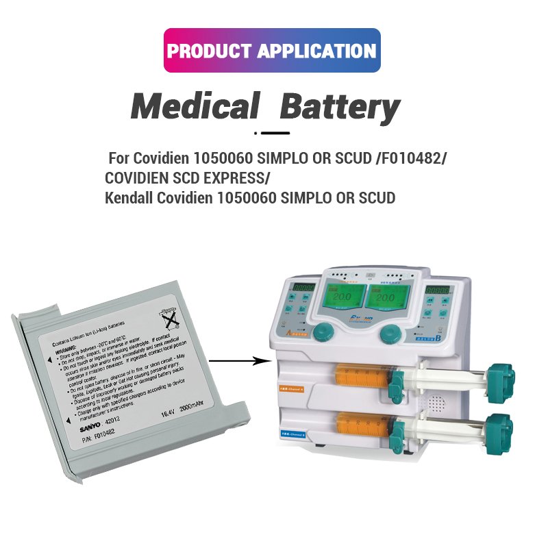 li-ion 16.4v 2000mah Rechargeable Replacement F010482 battery Lithium on Batteries for Syringe pumps KENDALL system