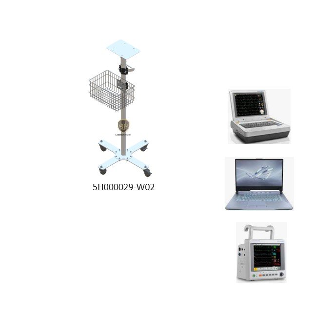 Ultrasound machine trolley 4 silent medical castors