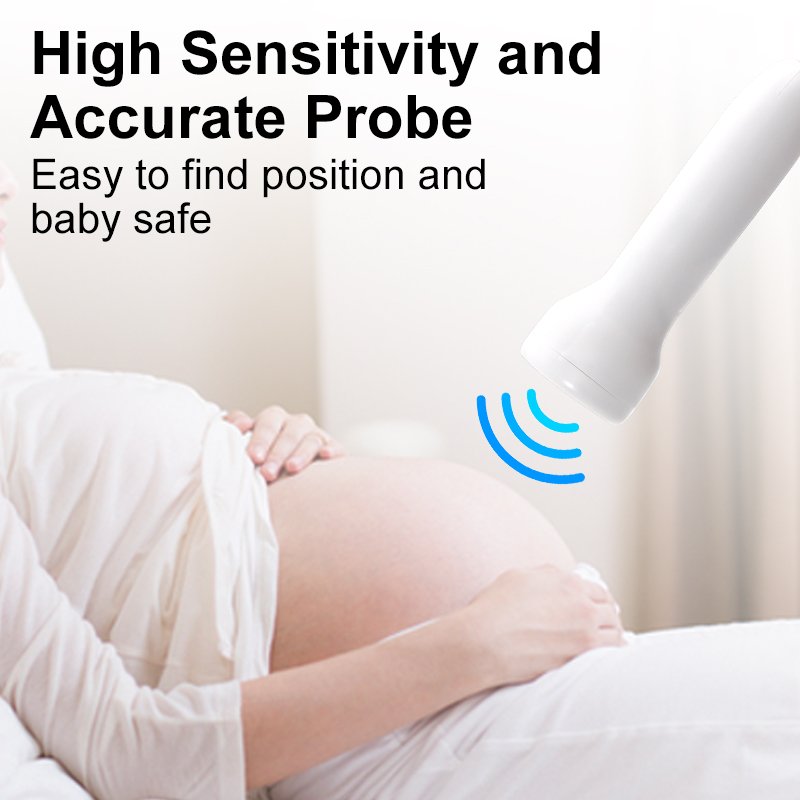 Hot Sale Medical Ultrasound Instruments High Sensitivity Adjustable 3Mhz Real-time FHR Medical Fetal Doppler With App